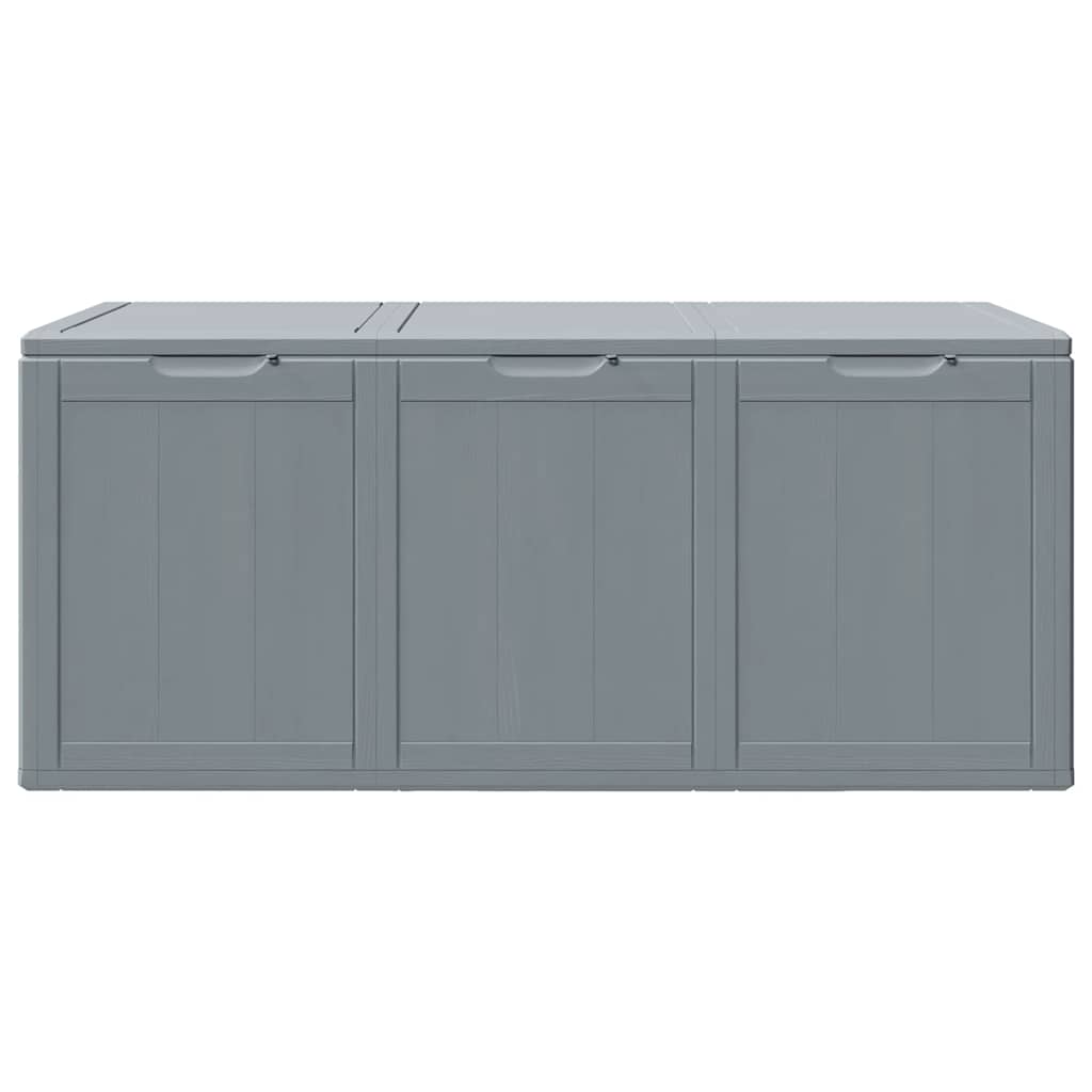 Garden Storage Box 270L Grey PP Wood Look
